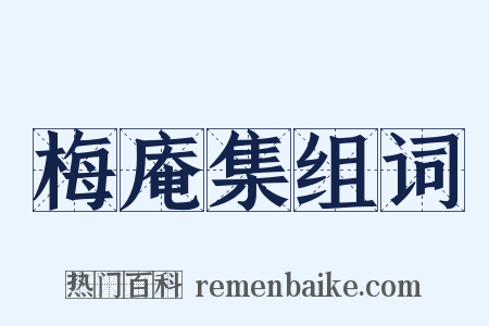 梅庵集组词是什么意思的图片